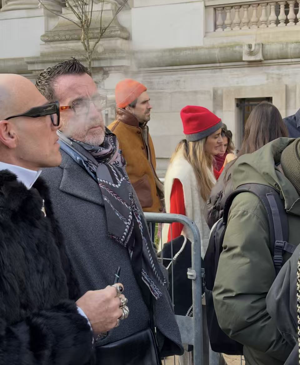 Citizens smoking on the street